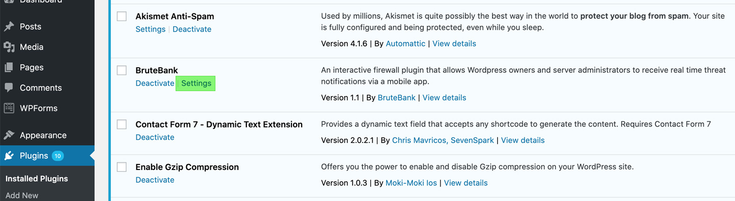 Plugin Configuration